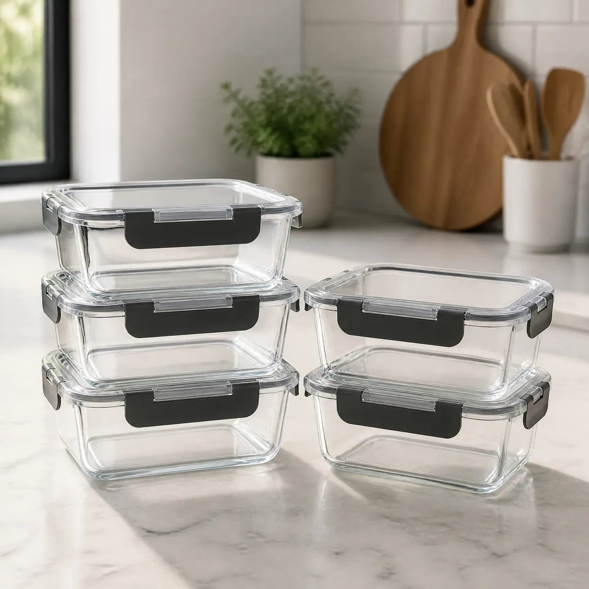 Set - Tupper de vidrio