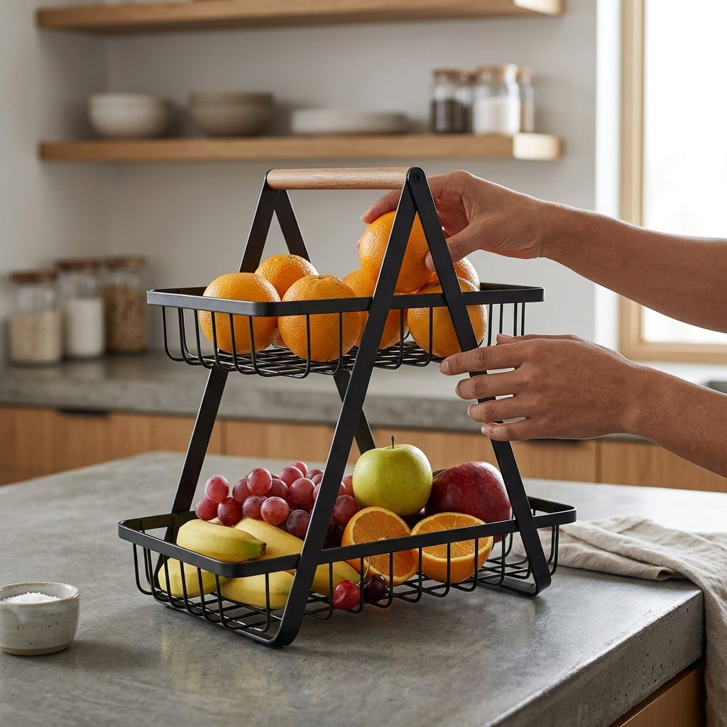 Frutero Organizador de 2 Niveles